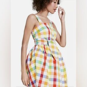 CHRISTOPHER JOHN ROGERS
Multicolor Plaid Belted Button-Down Dress, Size 6 NWT